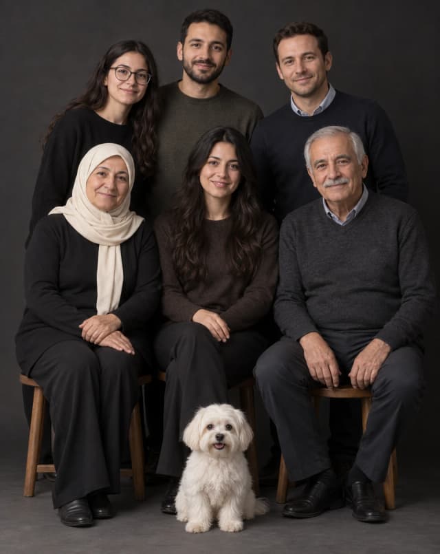 Two rows, one family