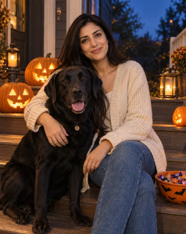 Trick-or-treat porch